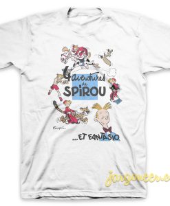 Adventure De Spirou Et Fantasio White T Shirt 247x300 - Shop Unique Graphic Cool Shirt Designs