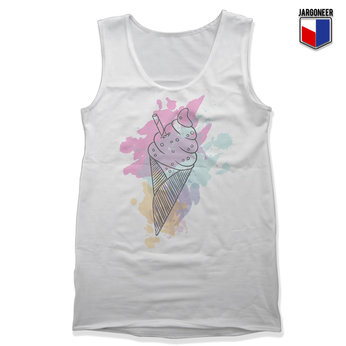 Water Color Ice Cream Unisex Adult Tank Top - S,M,L,XL,2XL,3XL ...