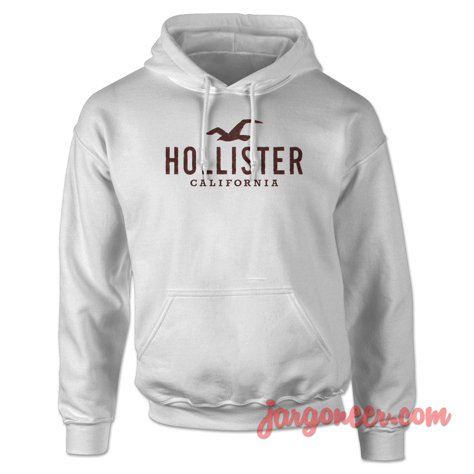 Hollister California Women’s Sweatshirt Logo Hoodie Size Small White