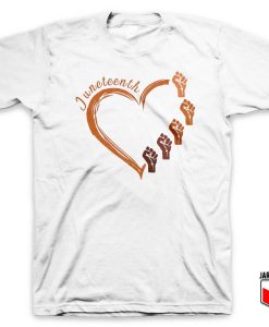 Buy Now Juneteenth Heart Gift T Shirt with Unique Graphic Jargoneer